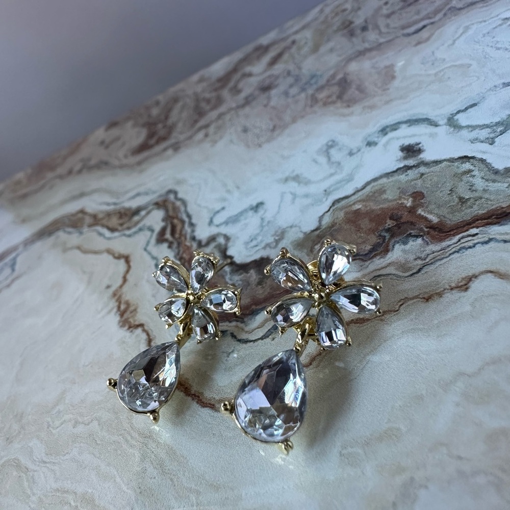 Elegant Crystal Drop Earrings - Picture 4 of 6